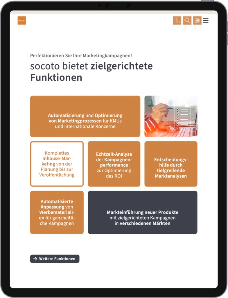 Webdesign | socoto - Marketing Management Plattform