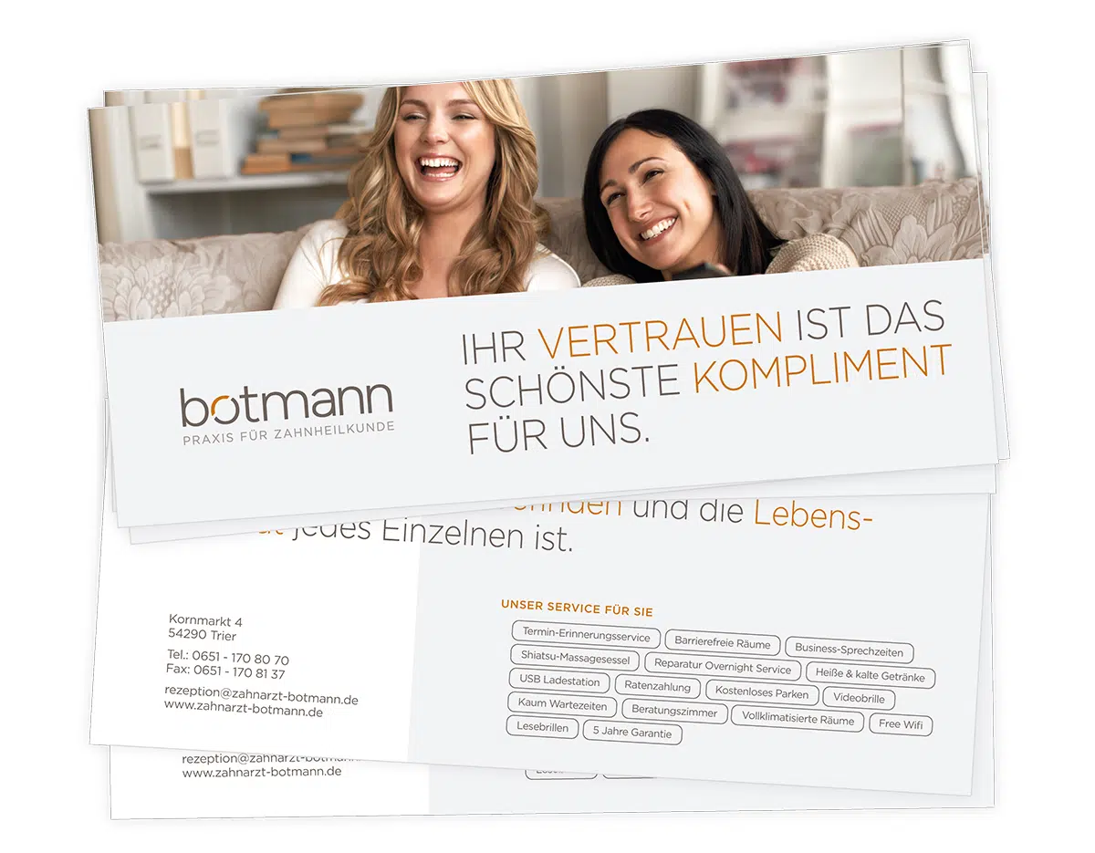 Roboro Marketing Agentur aus Luxemburg - Relaunch Corporate Design für unseren Kunden Botmann
